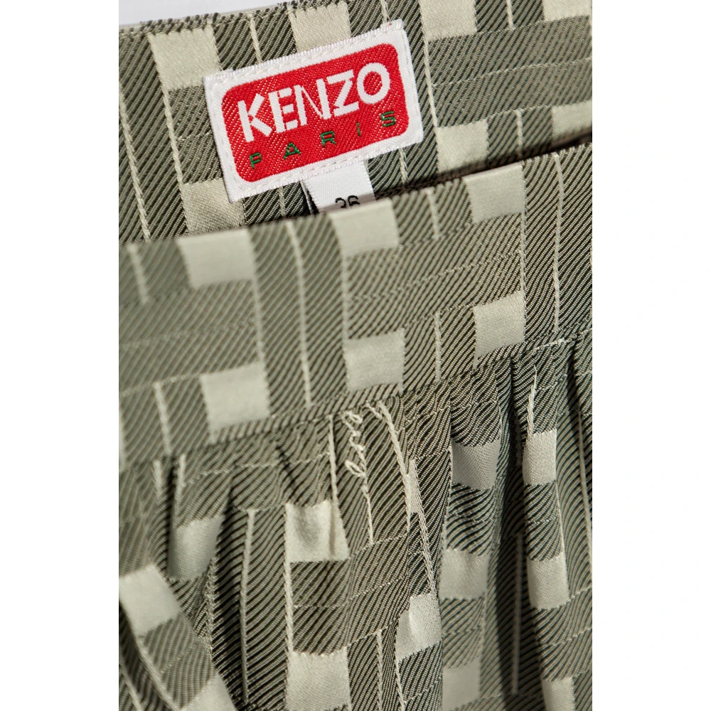 Kenzo Geruite patroon rok Gray Dames