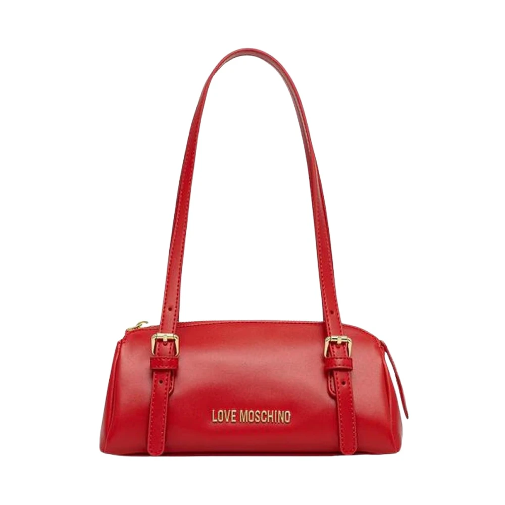 Love Moschino Women's Red Polyurethane Shoulder Bag With Zip Fastening And Lined Interior