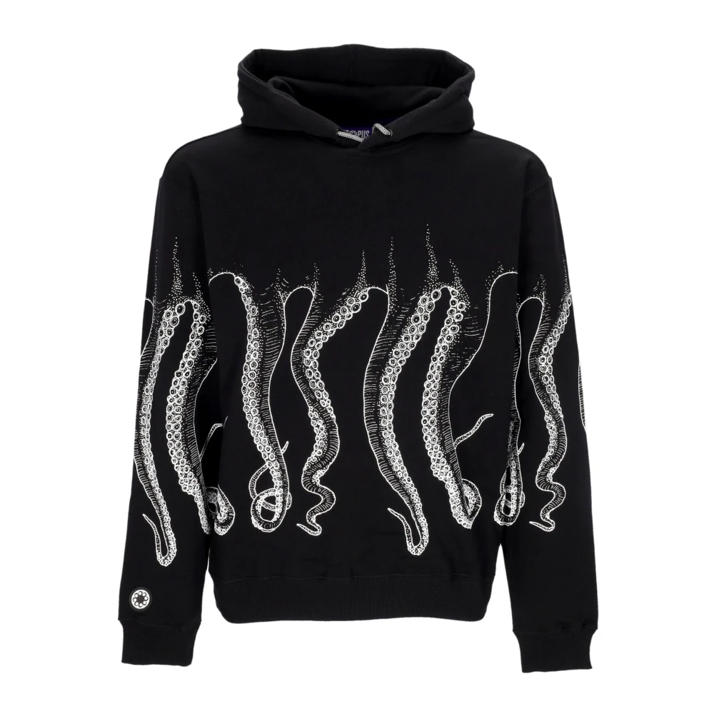 Octopus Blauw Wit Lichtgewicht Hoodie met Tentakel Print Blue Heren