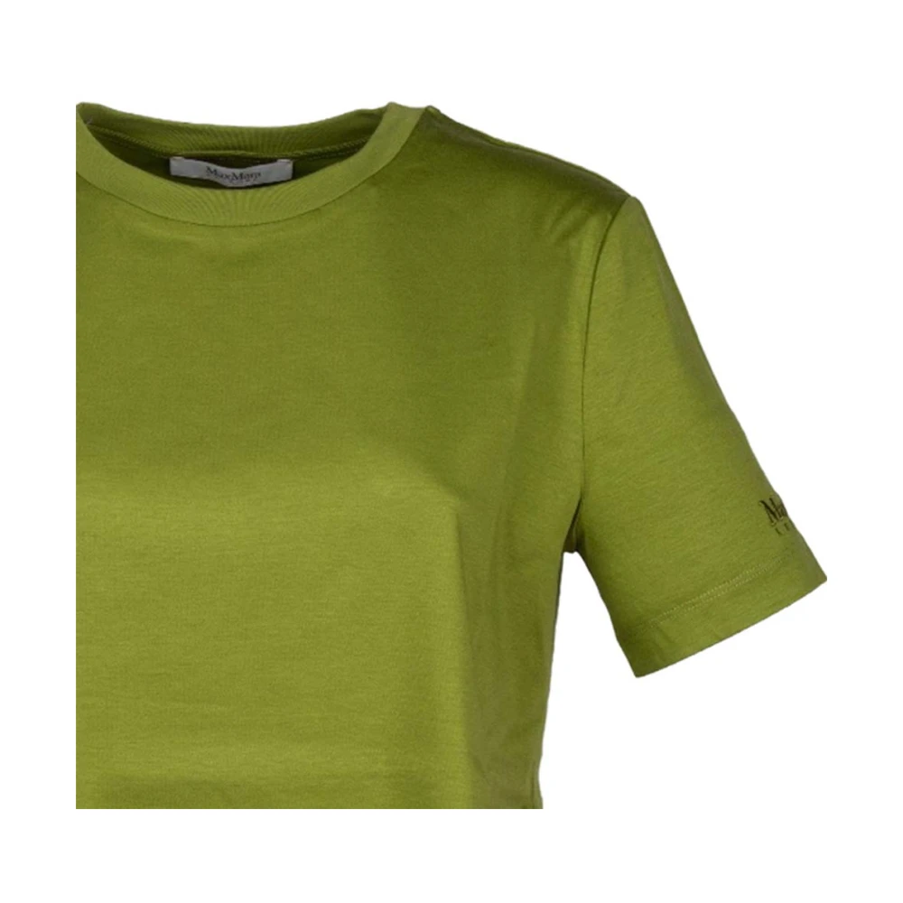 Max Mara Groene Cosmo Katoen Modal T-shirt Green Dames