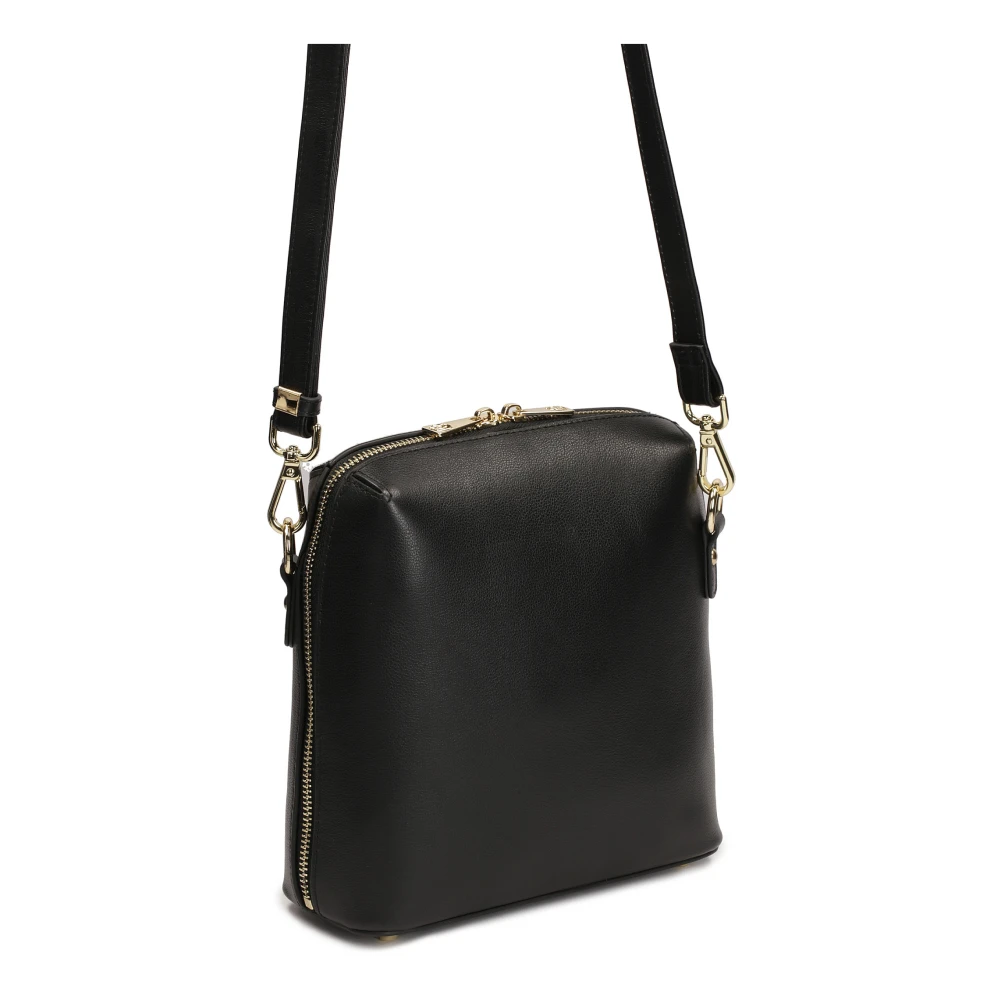 Kazar Zwarte handtas met metalen monogrammen Black Dames