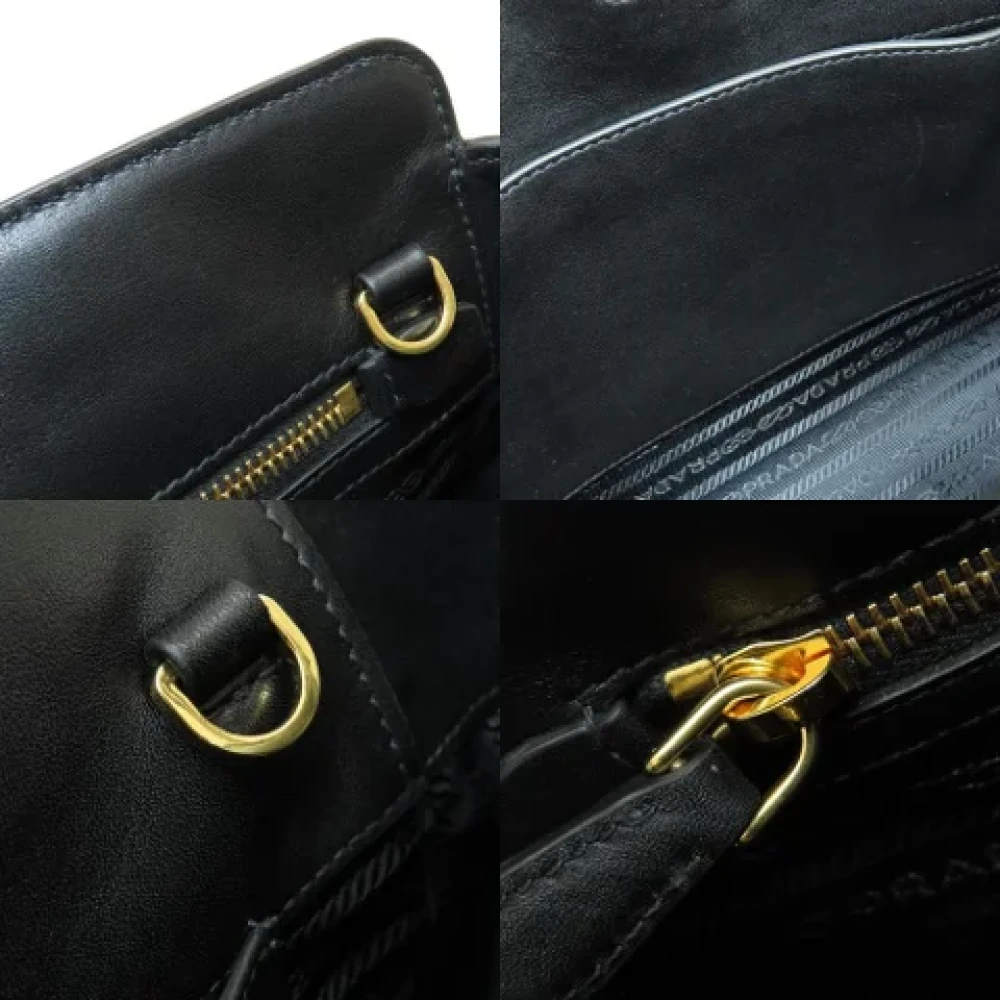 Prada Vintage Pre-owned Leather totes Black Dames