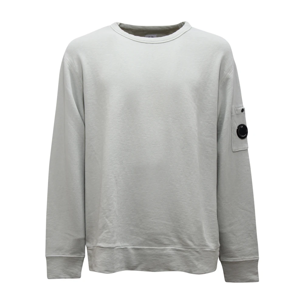 C.p. Company Men's Gray Sweatshirts, Xl, Malfilè Fleece Crewneck Sweatshirt