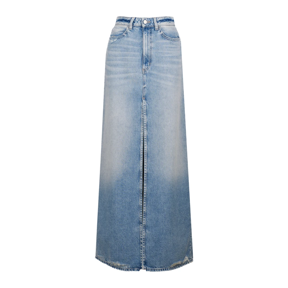 Icon Denim Blauwe Denim Rok Blue Dames
