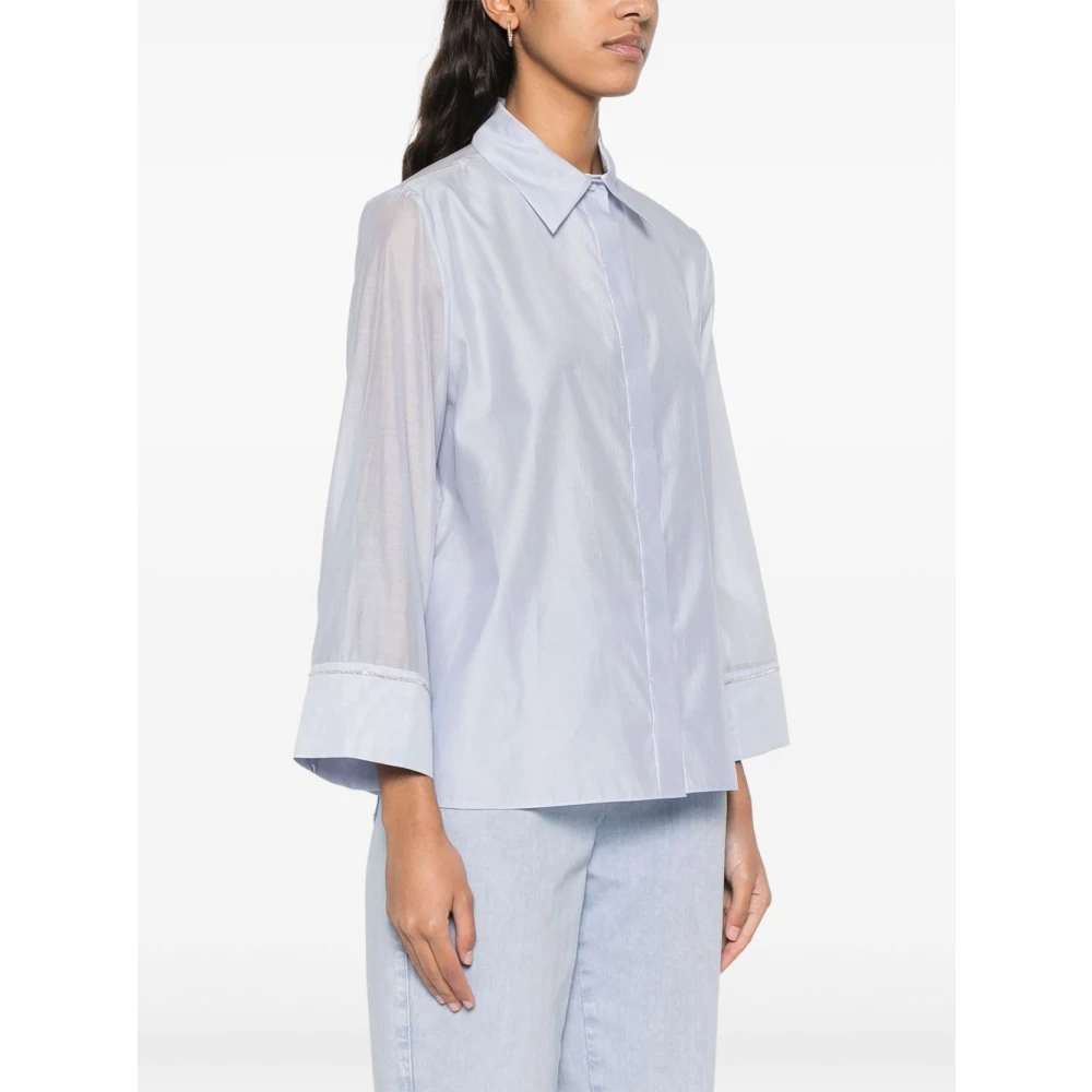 PESERICO Lichtblauwe Blouse Elegante Damesmode Blue Dames