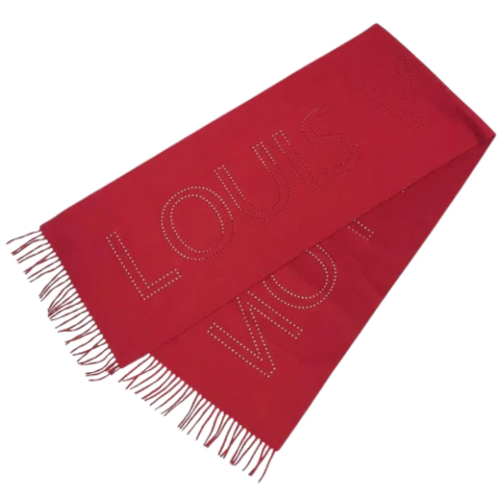 Louis Vuitton Vintage Pre-owned Cashmere scarves Red Dames