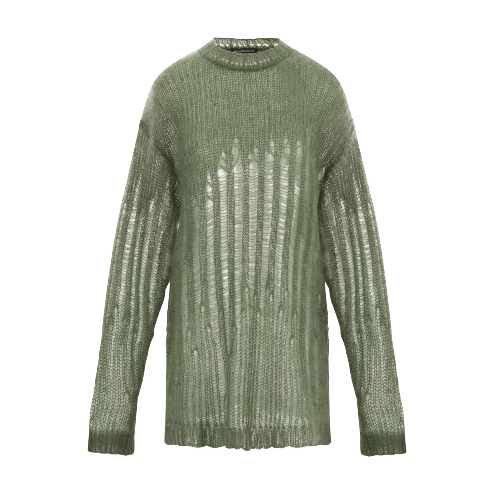 Ann Demeulemeester Groene Mohair Zijde Oversized Sweater Green Dames