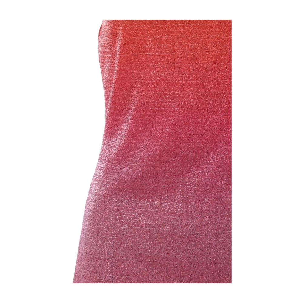 Oseree Roze Lurex Gradiënt Mini Jurk Pink Dames