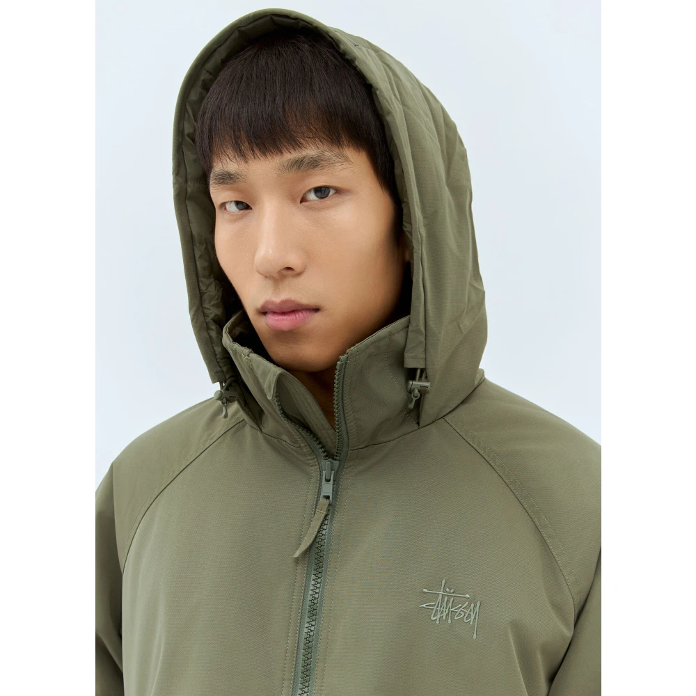 Stüssy Geborduurde Militaire Parka Jas Green Heren