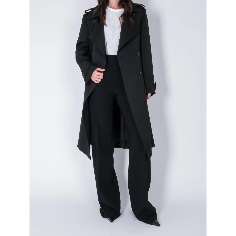 Seafarer Klassieke zwarte wollen blend damesbroek Black Dames