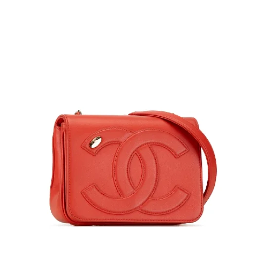 Chanel Vintage Pre-owned Leather shoulder-bags Red Dames