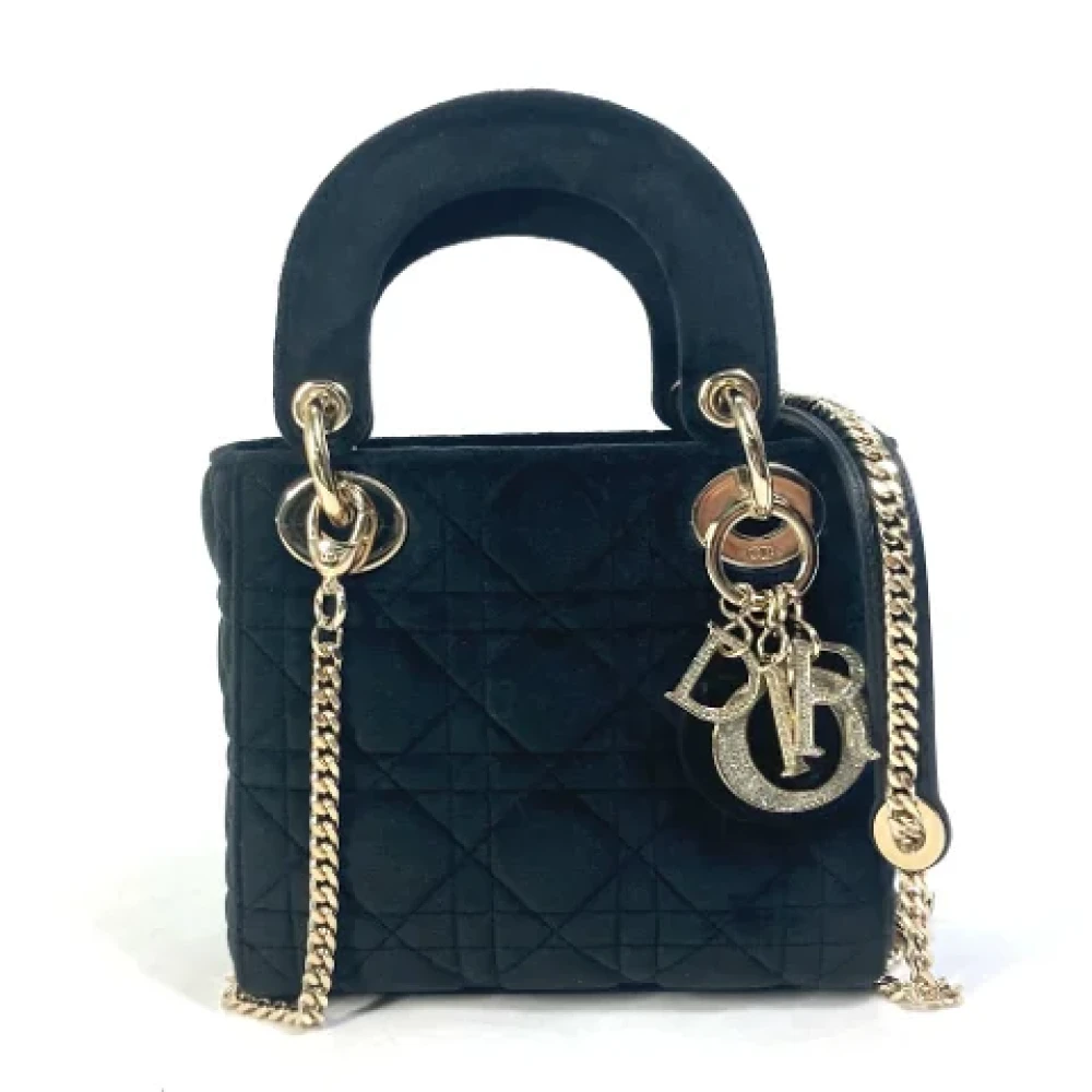 Dior Vintage Pre-owned Leather dior-bags Black Dames