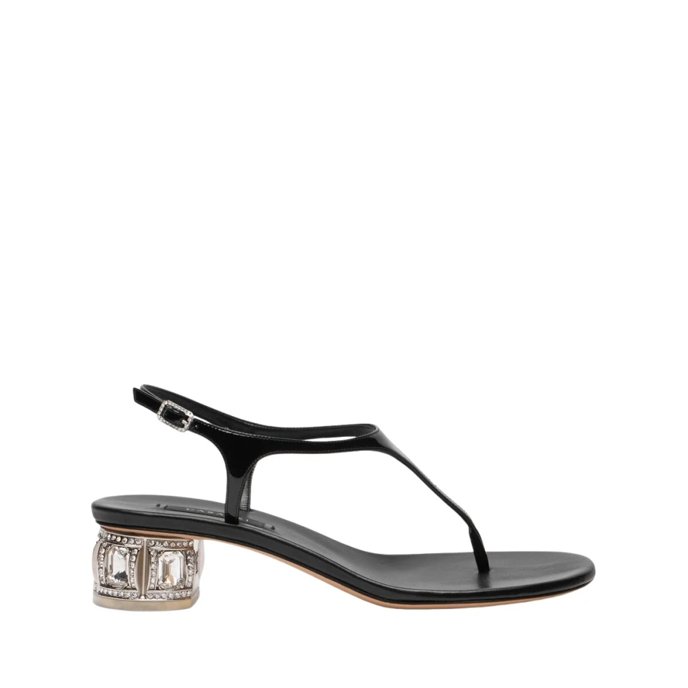 Casadei Women's Black Belle Epoque Infradito Tacco