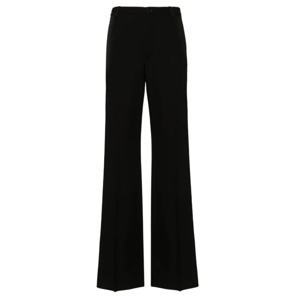 Balenciaga Zwarte wollen broek met rechte pijpen Black Dames