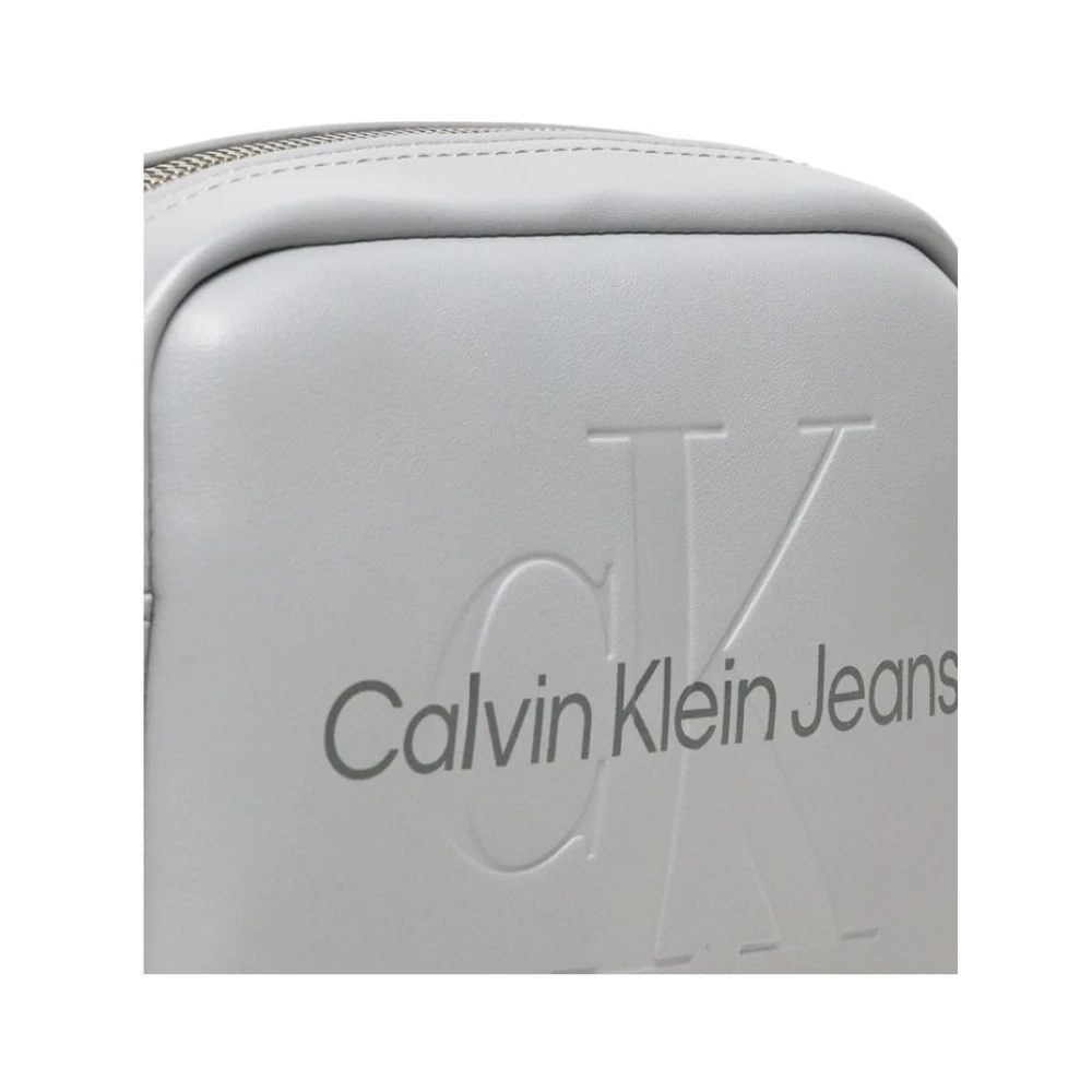 Calvin Klein Jeans Grijze Polyurethaan Dameshandtas Lente Zomer Collectie Gray Dames