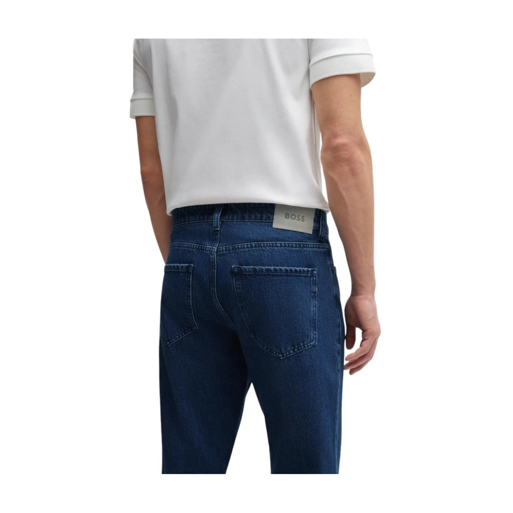 Hugo Boss Relaxed fit jeans in blauwe denim Blue Heren