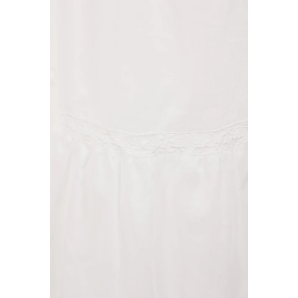 Ermanno Scervino Witte Katoenen Kant Rok White Dames