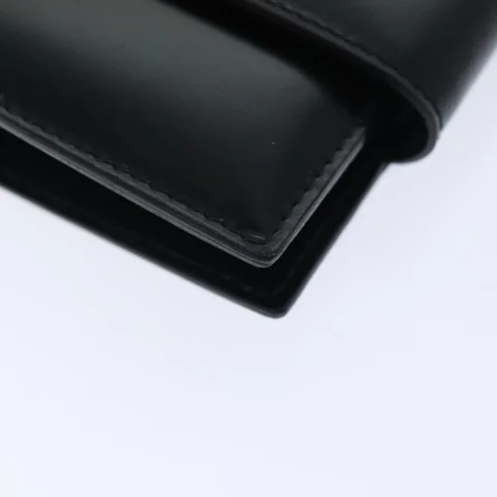 Bvlgari Vintage Pre-owned Leather wallets Black Heren