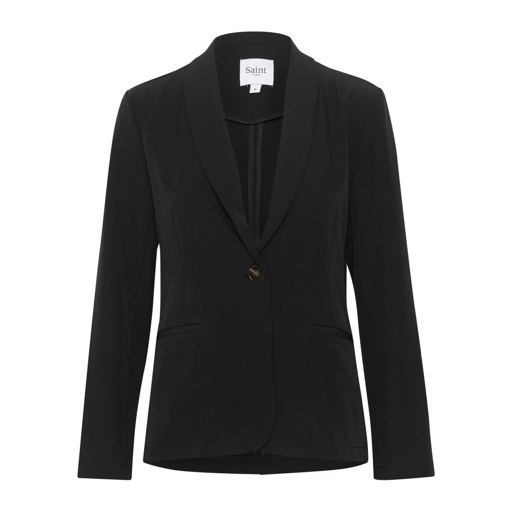 Saint Tropez Klassieke Celestsz Zwarte Blazer Jas Black Dames