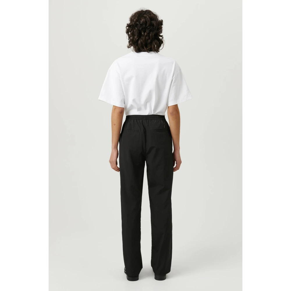 Soulland Relaxed Fit Zwarte Nylon Broek Black Dames