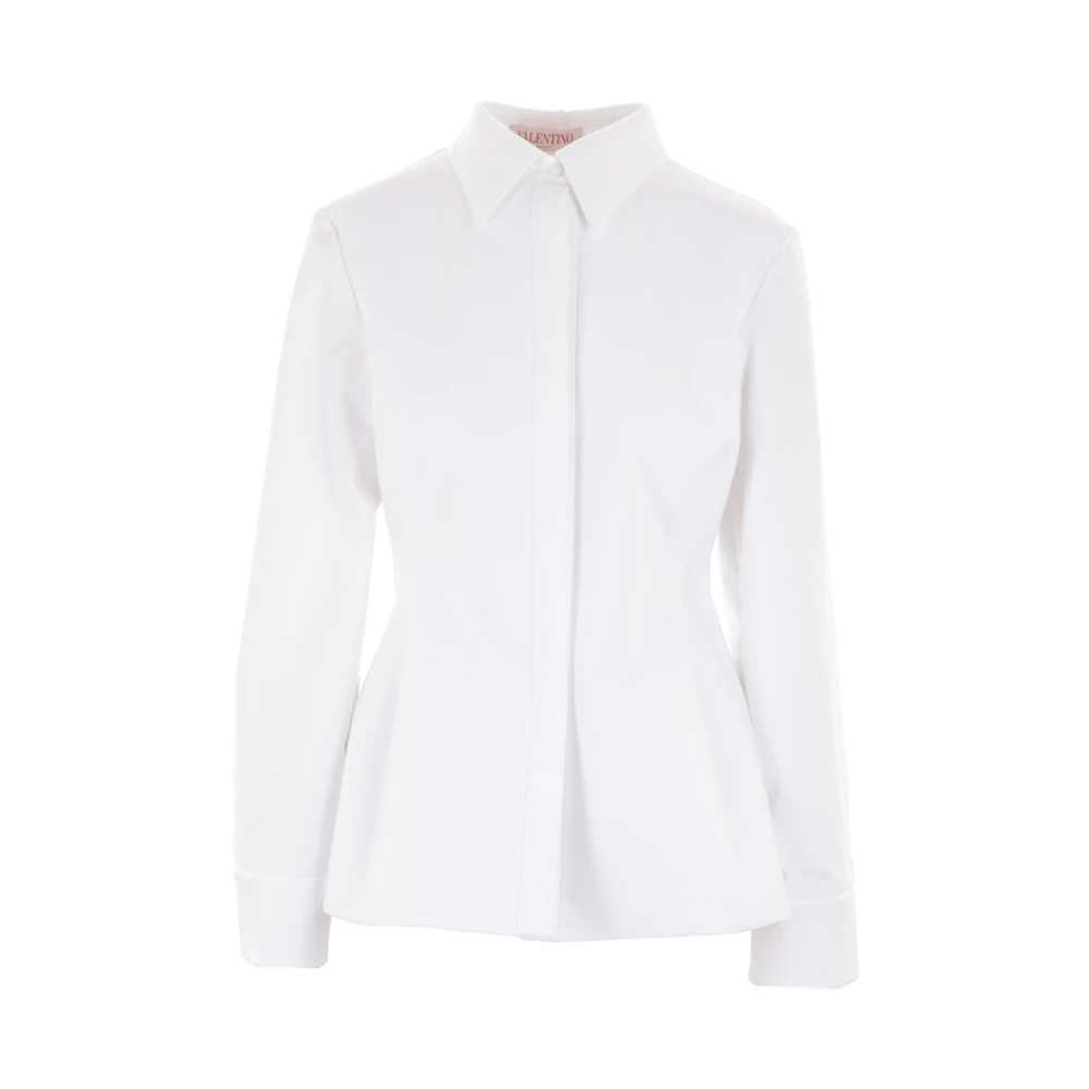 Valentino Garavani Witte Slim Fit Katoenen Overhemd White Dames