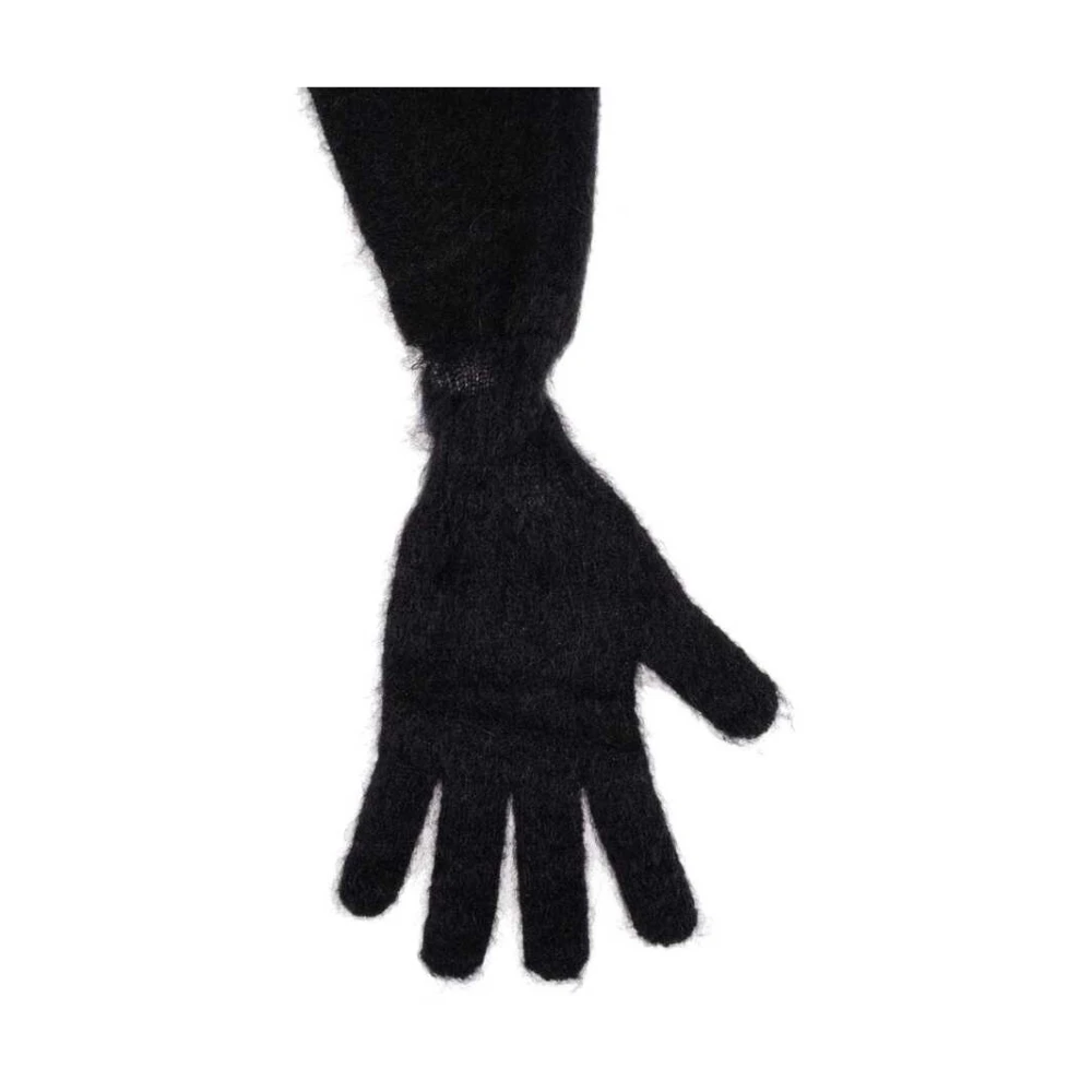 Moschino Zwart Gebreide Omslag Sjaal Black Dames