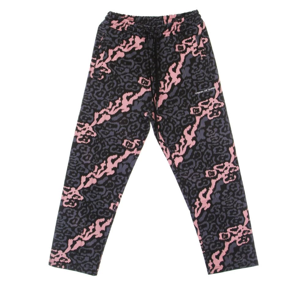 Vision OF Super Luipaard Lichtgewicht Trainingsbroek Roze Grijs Multicolor Heren