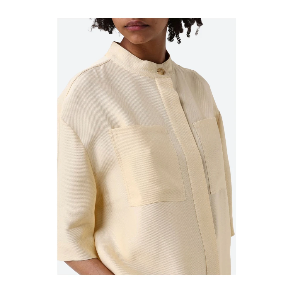 Hugo Boss Koreaanse Twill Overhemd Beige Dames