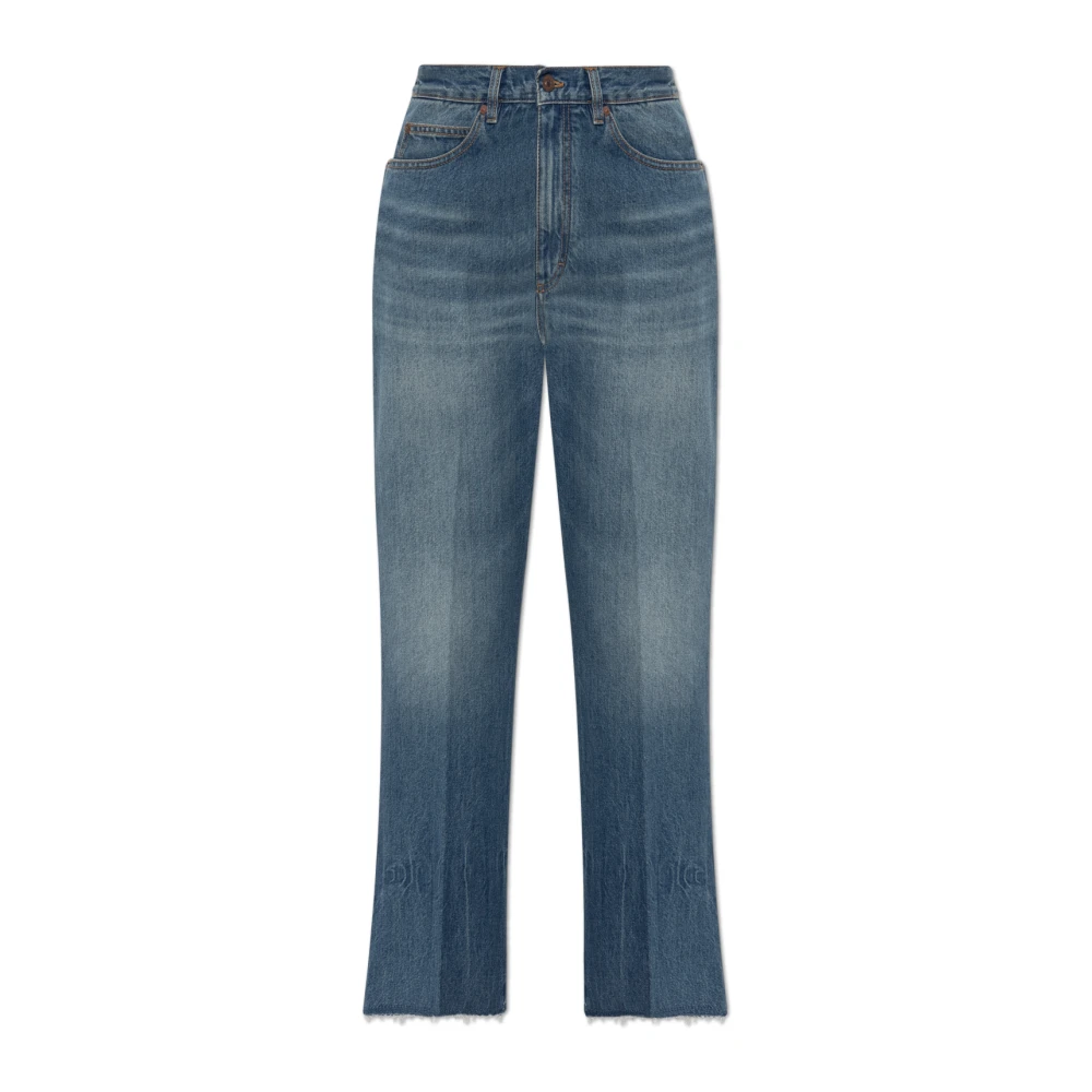 Victoria Beckham Women's Blue Jeans With Raw Hems