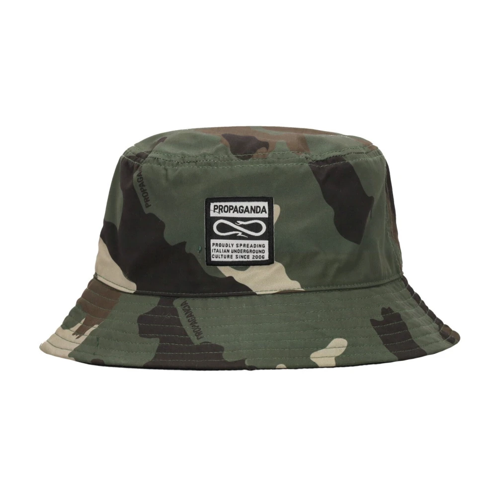 Propaganda Camo Bucket Hat met Geborduurd Logo Multicolor Unisex