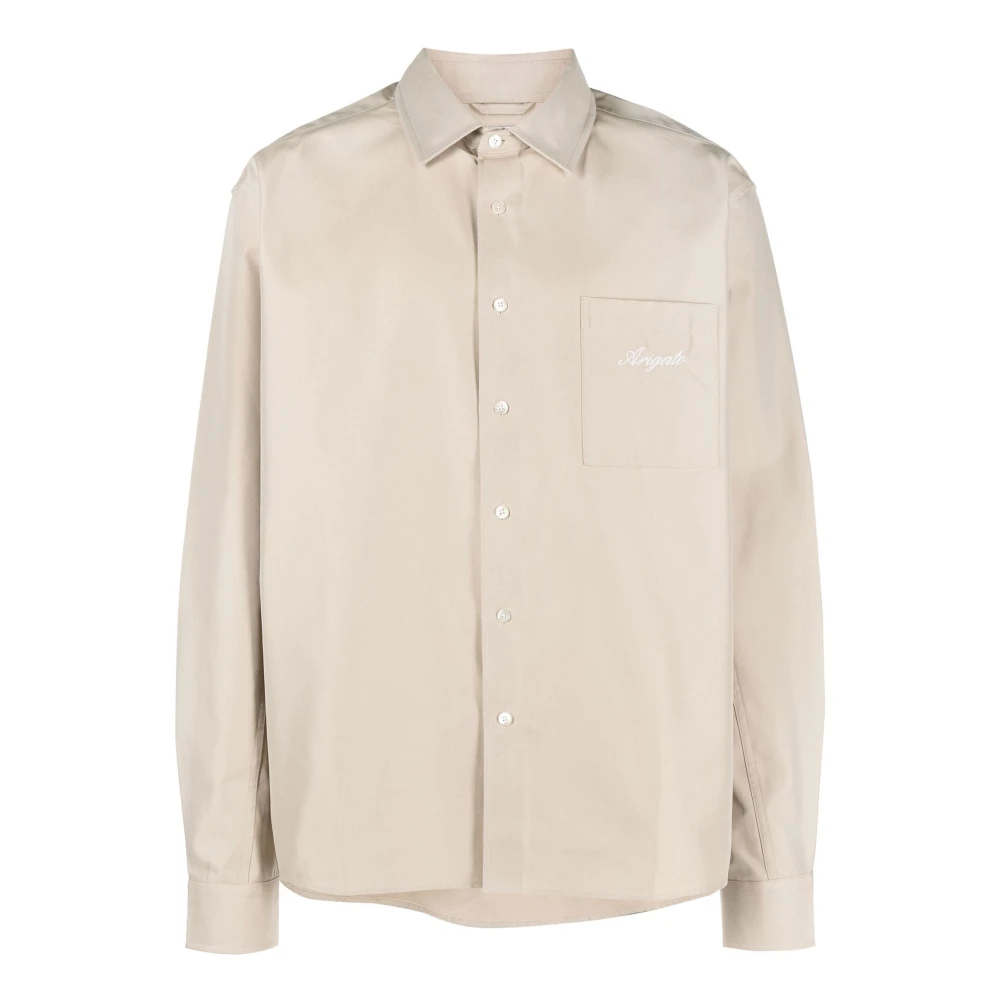Axel Arigato Cotton Classic Collar Shirt Beige Heren