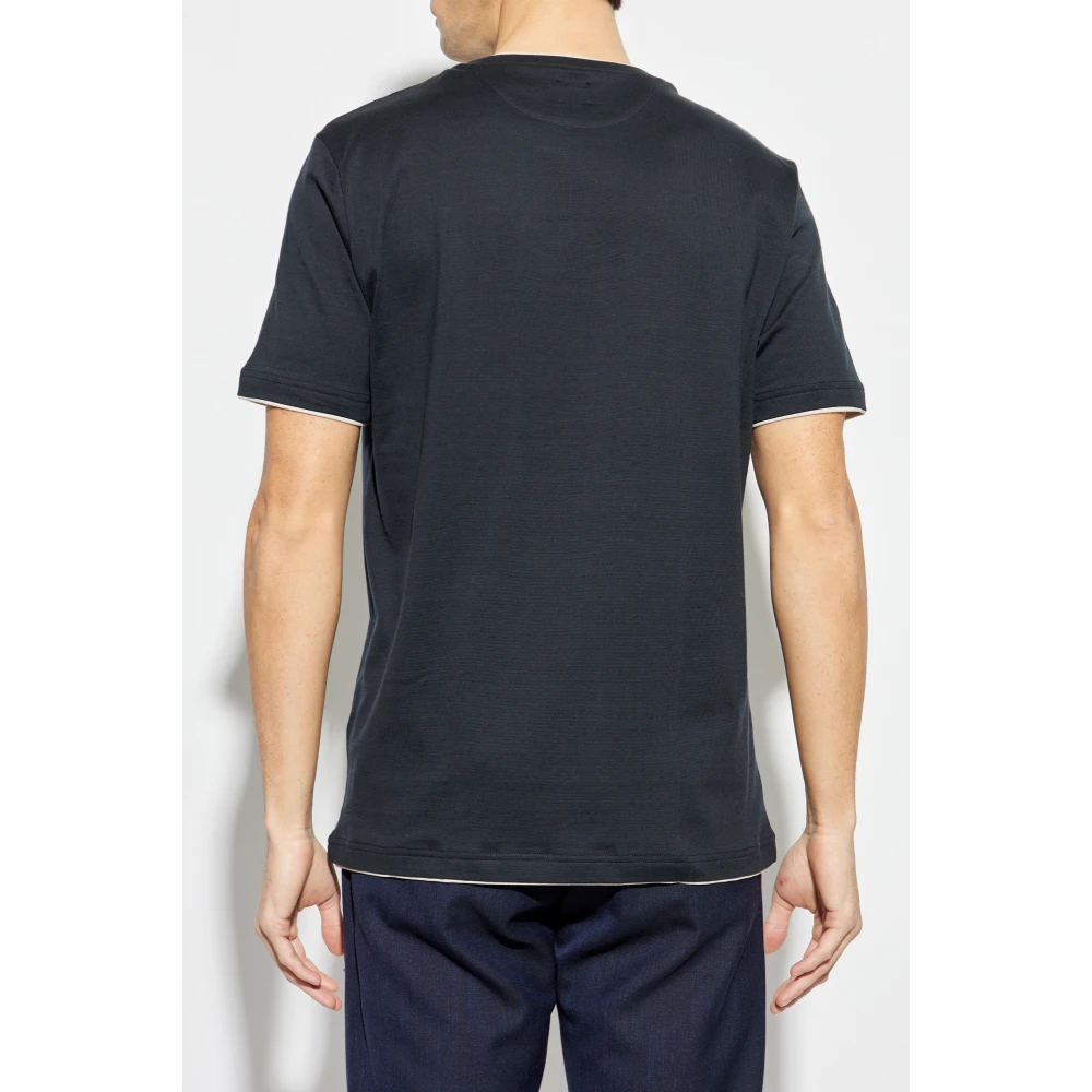 Eleventy Katoenen T-shirt Black Heren