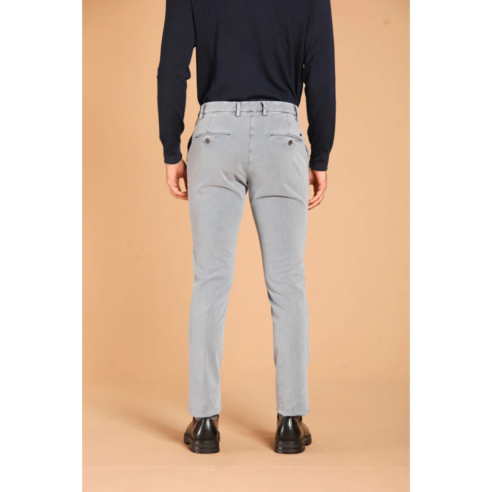 Mason's Gemarmerde Stretch Chino Broek Gray Heren
