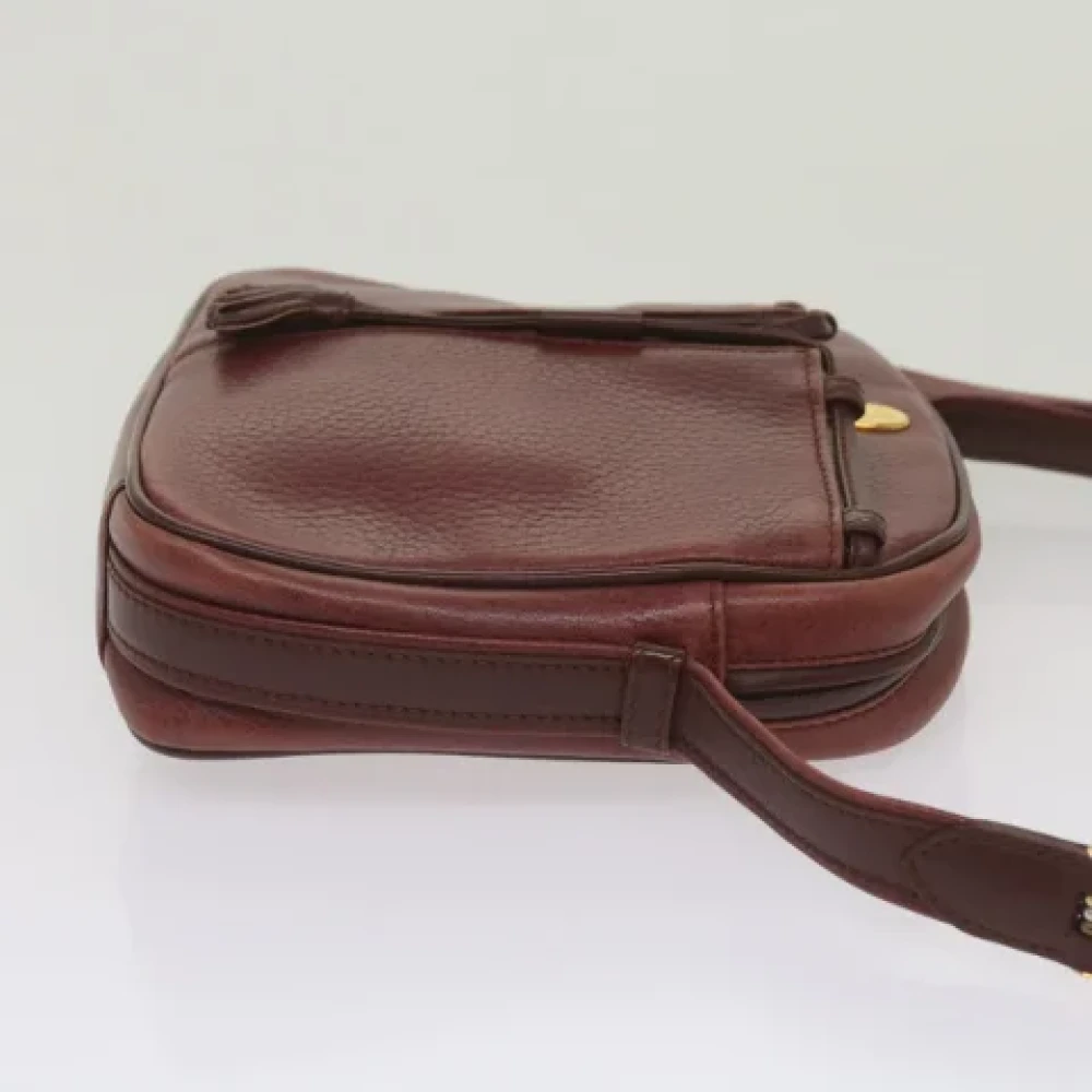 Cartier Vintage Pre-owned Leather shoulder-bags Red Dames
