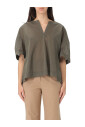chemisier-elegant-vert-manche-courte-col-en-v
