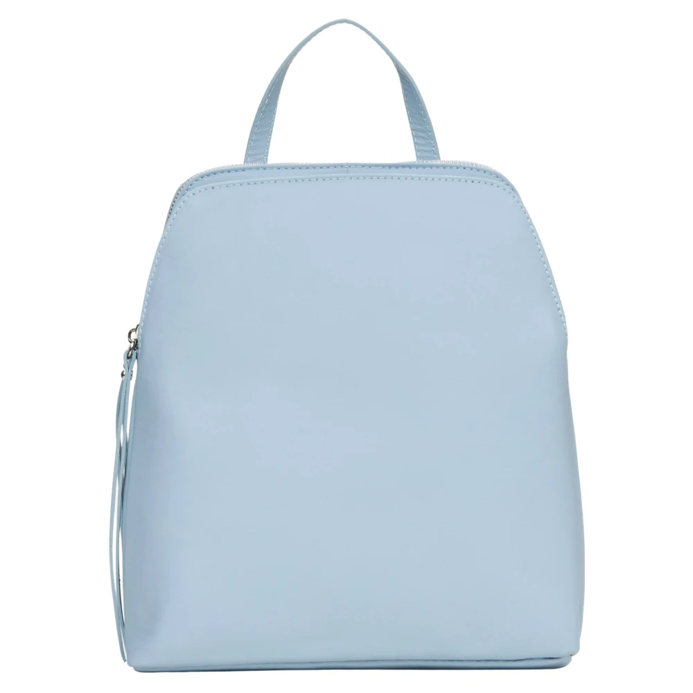 Estro Dames Lichtblauwe Rugzak gemaakt van Echt Italiaans Leer Er00115039 Blue Dames