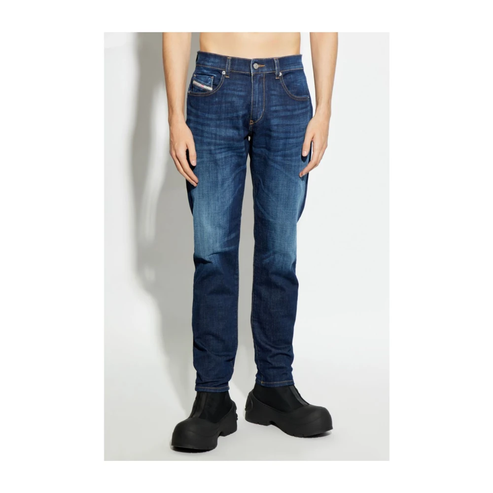 Diesel Blauwe Denim Jeans 5-Pocket Stijl Blue Heren