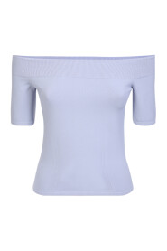 Top from Alexander McQueen made from a knit fabric with ribbed neckline and perforated detailing