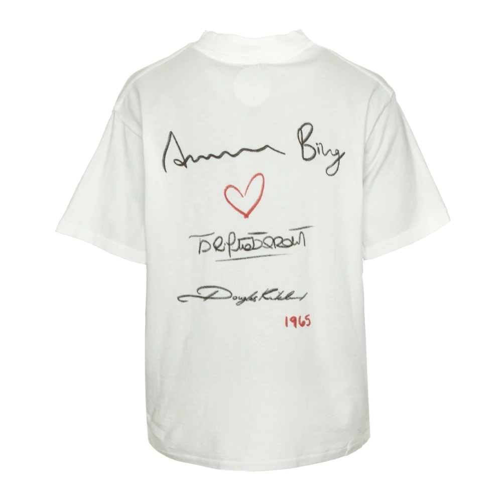 Anine Bing Brigitte Bardot Print T-shirt White Dames