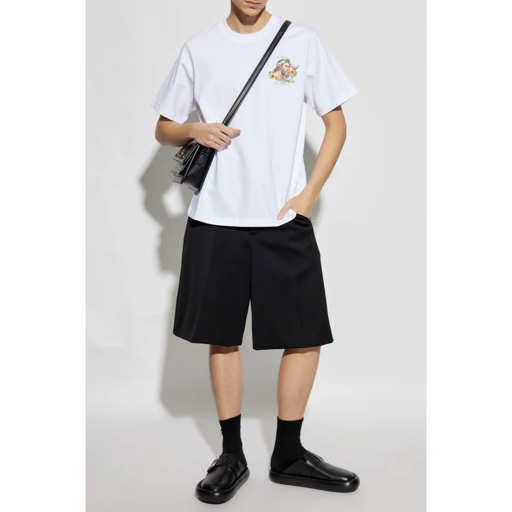 Casablanca Bedrukt T-shirt White Heren