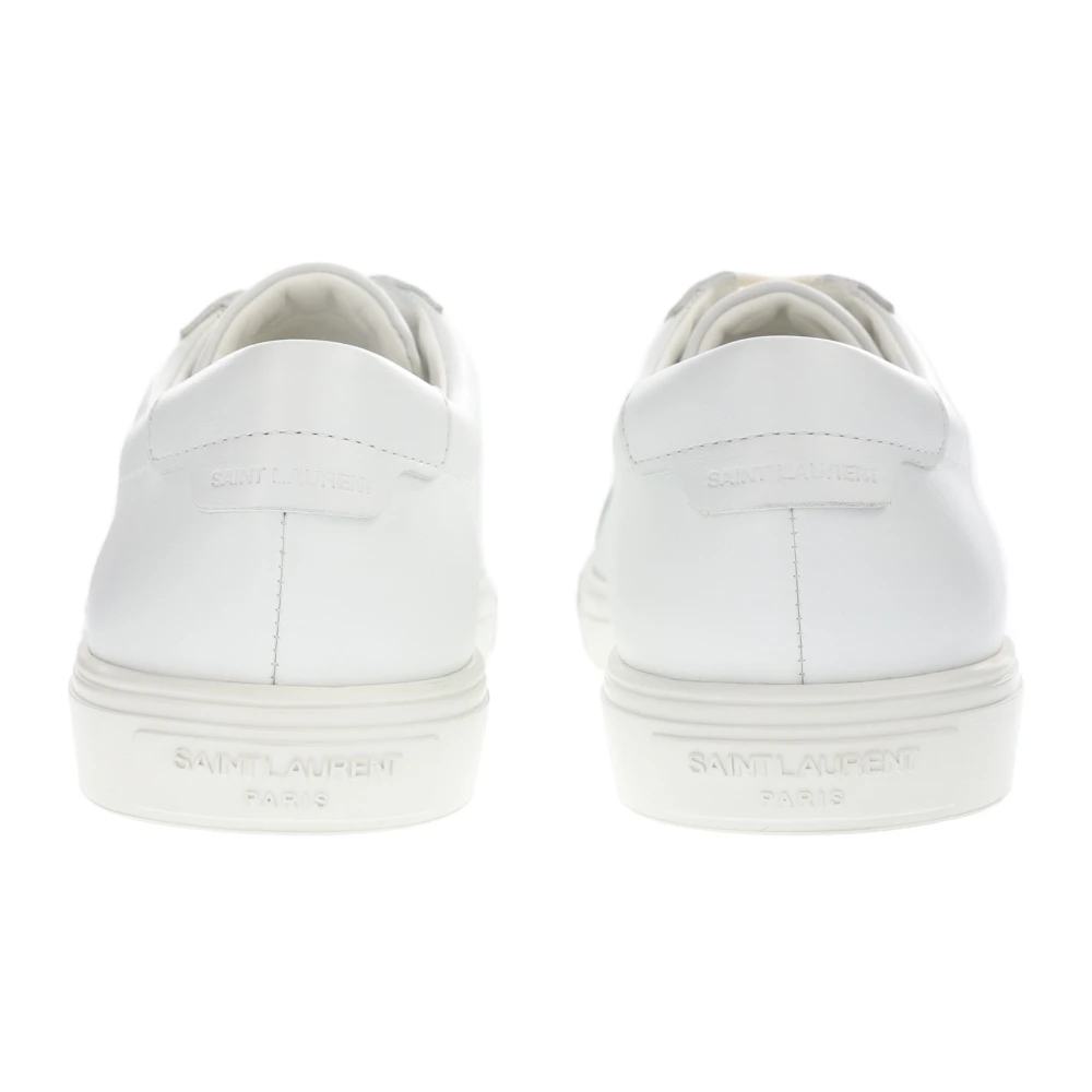Saint Laurent Witte Sneakers Regular Fit Geschikt voor Alle Temperaturen 100% Leer White Dames
