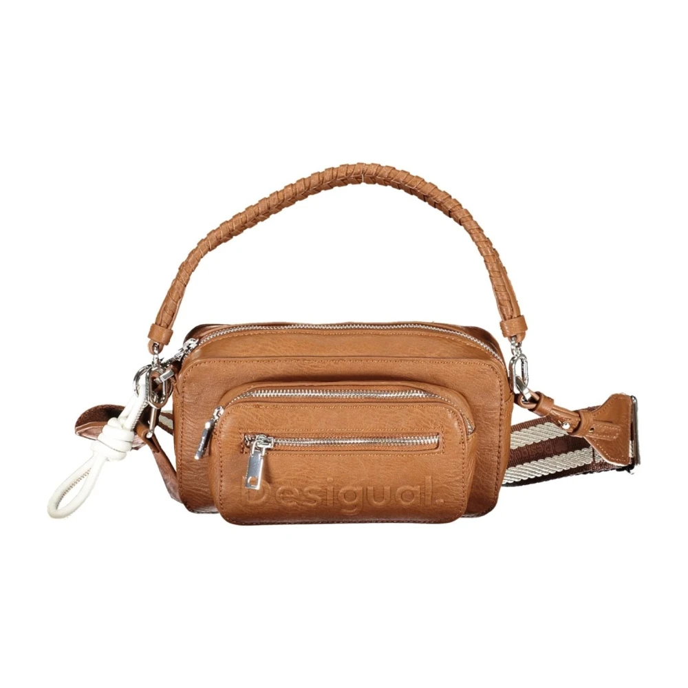 Desigual Bruine Schoudertas met Afneembare Banden Brown Dames