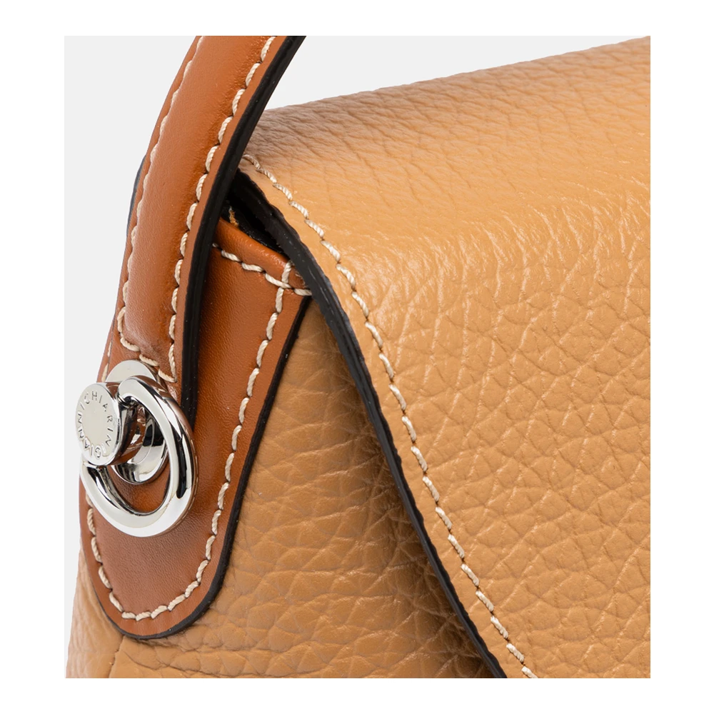 Gianni Chiarini Beige Leren Flap Tas Beige Dames