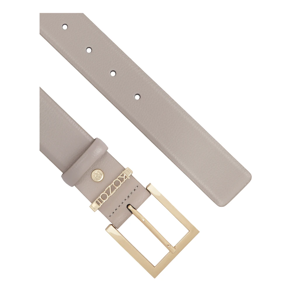 Kazar Grijze riem met metalen lus met logo Gray Dames