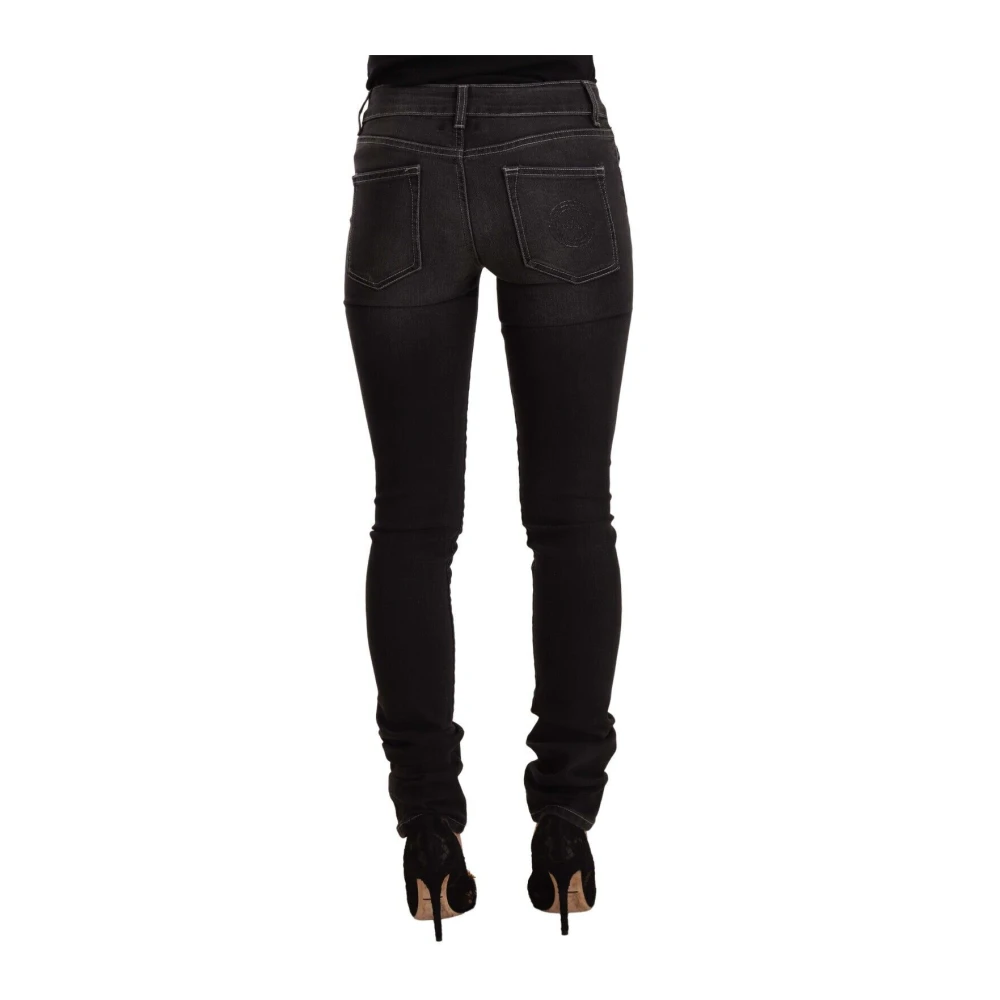 Gianfranco Ferré Elegante Zwarte Slim Fit Jeans met Middelhoge Taille Black Dames