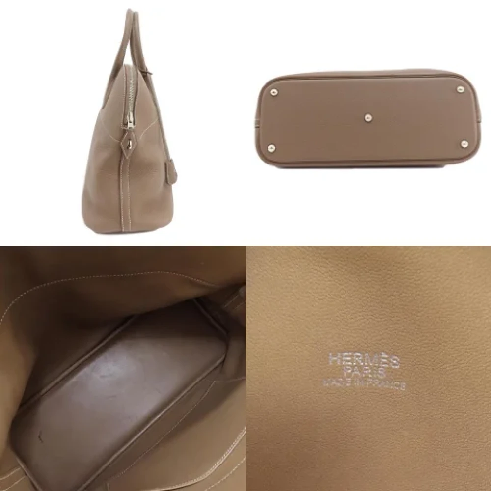 Hermès Vintage Pre-owned Leather hermes-bags Gray Dames