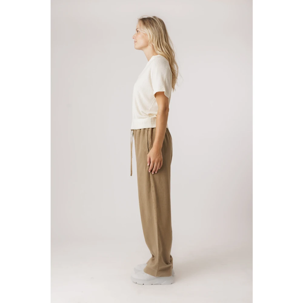 Knit-ted Off White V-Hals Top Beige Dames