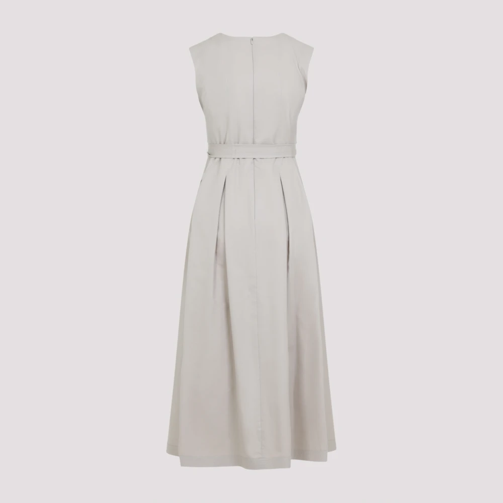 Max Mara Beige Katoenen Midi Jurk Amina Beige Dames