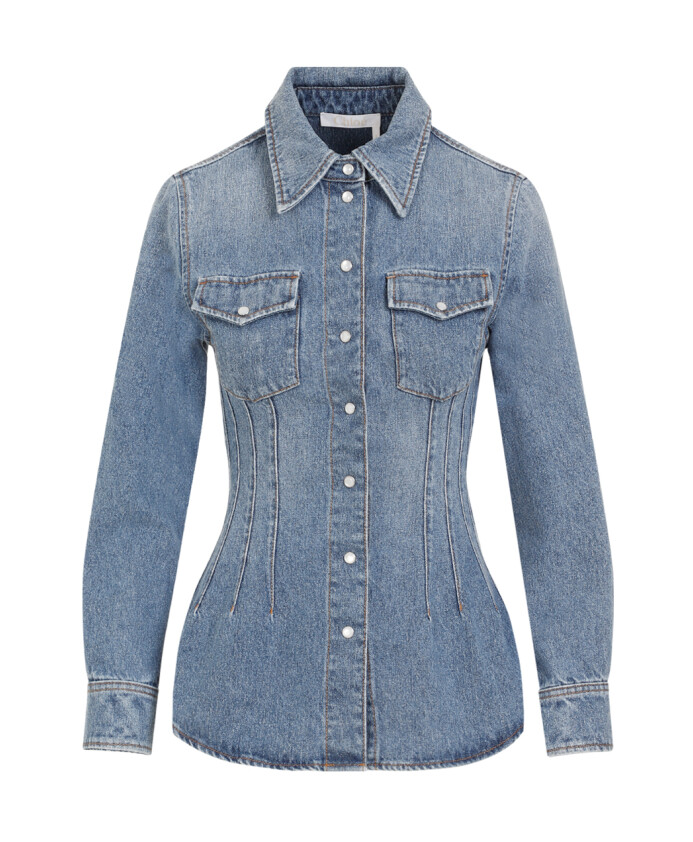 chemise-en-denim-cintree