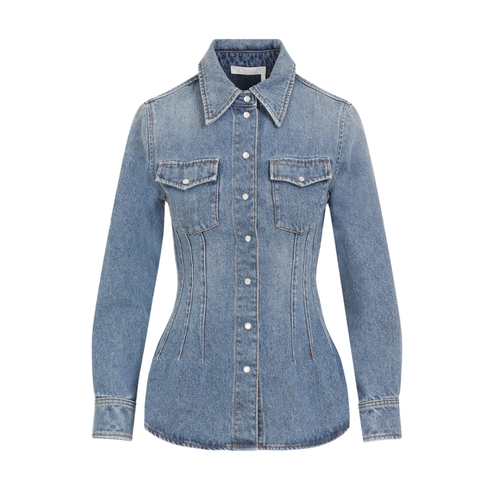 Chloé Blauwe Katoenen Rok Blue Dames